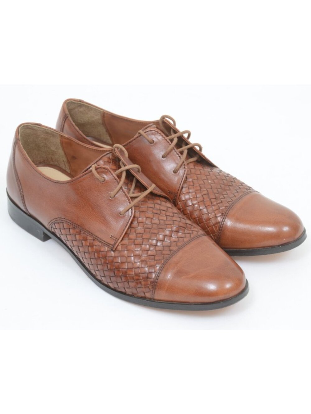 Cole Haan Leather Oxford Flats - Jagger Weave Men's 9.5 Preppy Business Dressy